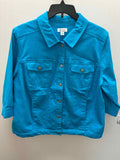 Size 1X D & Co. 3/4 sleeves Jean Jacket