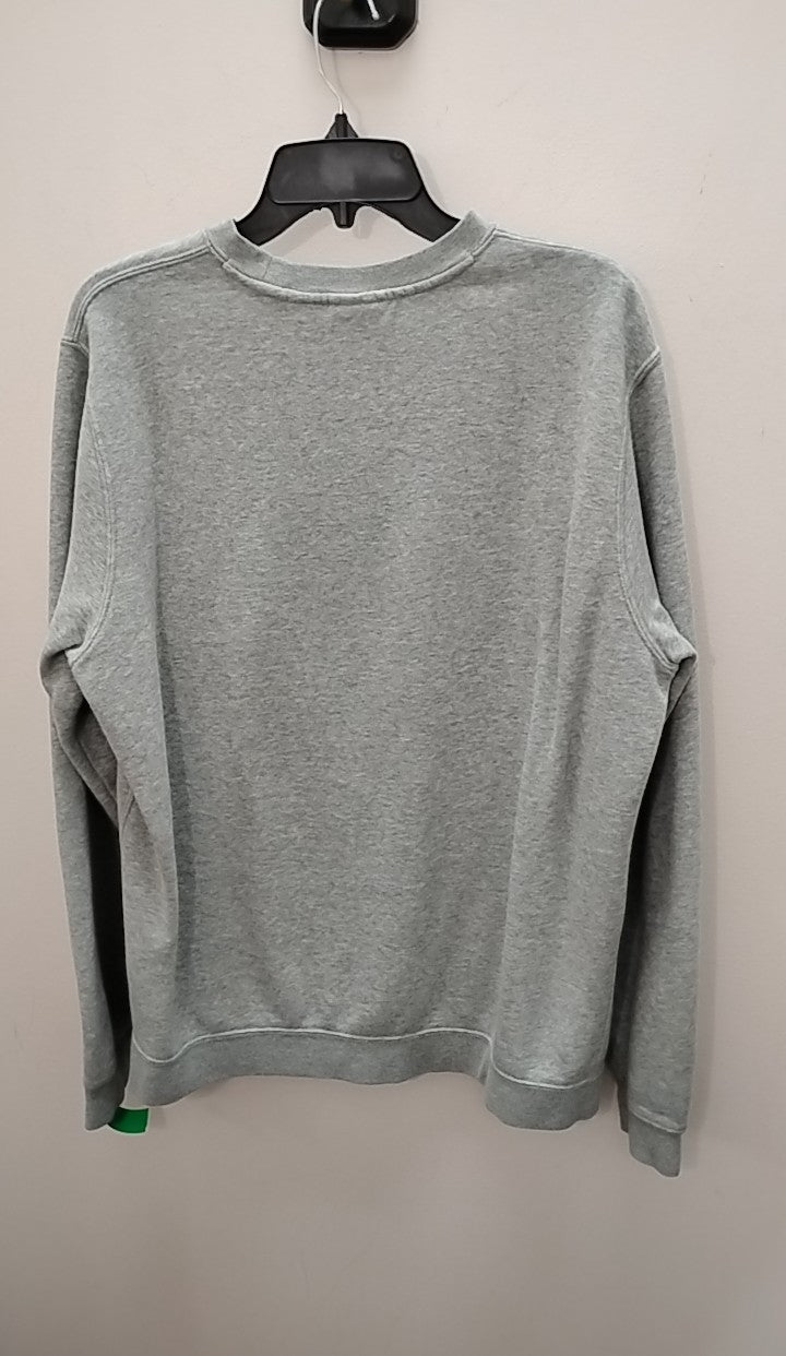 Size L Nike Sweatshirt | Clothesline Consignment - Back view of gray sweatshirt on hanger